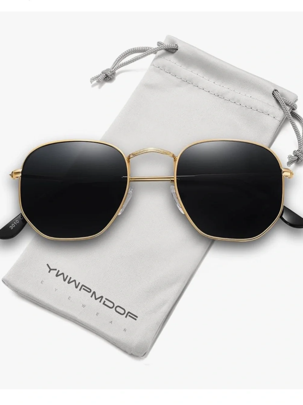 Polarized Sunglasses for Womens Men Trendy Square Hexagonal
